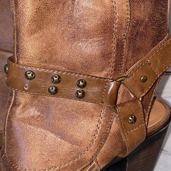 Vintage 93 Grace Heeled Booties Shoes Faux Leather Size 9 - Picture 8 of 14